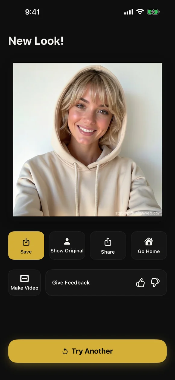 Choosing a personalized hairstyle from AI recommendations